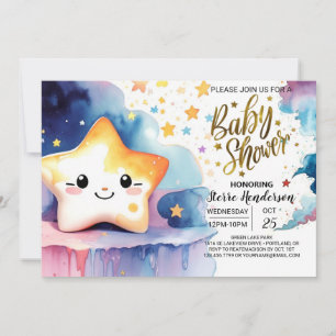 Invitation Baby shower de voyage cosmique stellaire