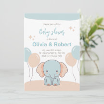 Baby shower d'éléphant mignon