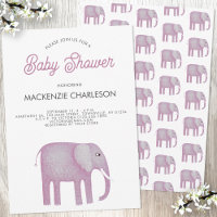 Baby shower d'éléphant rose
