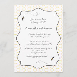 Invitation Baby shower des abeilles en effervescen