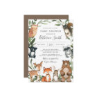 Invitation Baby shower des animaux des bois