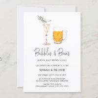 Baby shower des bulles et des brasseries d'aquarel