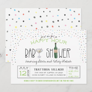 Invitation Baby shower des couples  Bonne heure