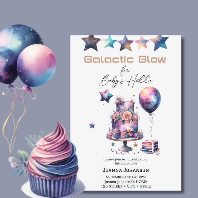 Invitation Baby shower des étoiles cosmiques célestes galacti (Créateur téléchargé)