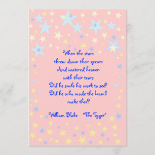 Invitation Baby shower des étoiles roses