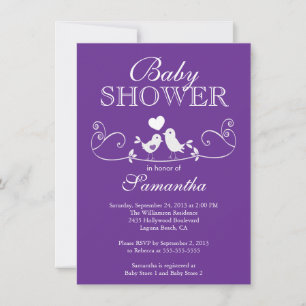 Invitation Baby shower des filles Inséparables mod