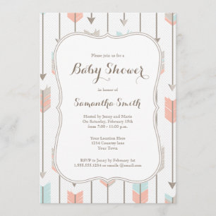 Invitation Baby shower des flèches tribales