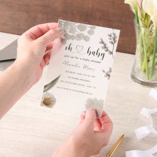 Invitation Baby shower des fleurs de printemps
