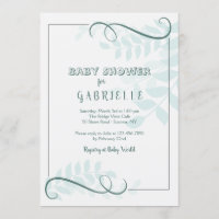 Invitation Baby shower des fougères