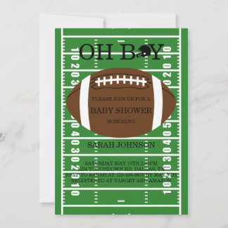 Invitation Baby shower des garçons de football