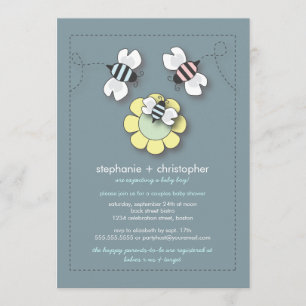 Invitation Baby shower des heureux couples de la f