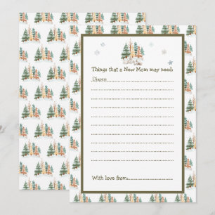Invitation Baby shower des lapins d'hiver