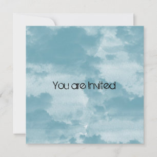 Invitation Baby shower des nuages bleus