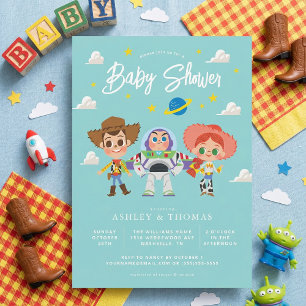 Invitation Baby shower des personnages d'histoire de jouets
