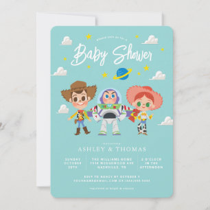 Invitation Baby shower des personnages d'histoire de jouets