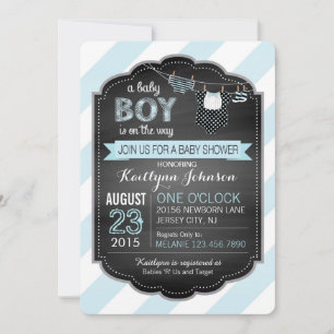 Invitation Baby shower des plongeurs et des cravat