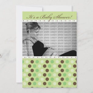 Invitation Baby shower des points de chocolat