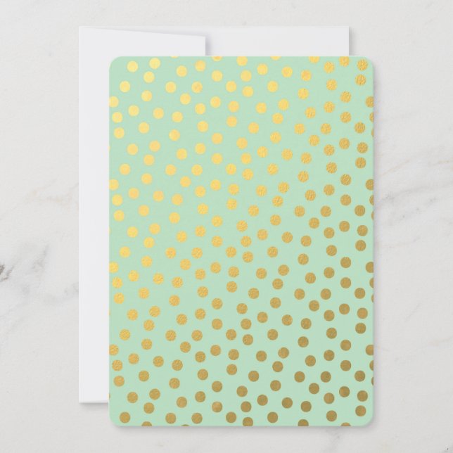 Invitation Baby shower des points d'or de la monnaie chic (Devant)