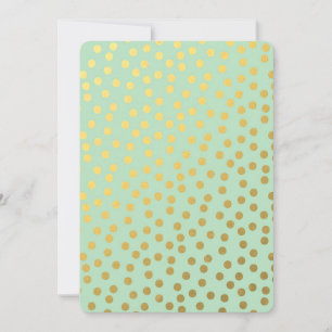 Invitation Baby shower des points d'or de la monnaie chic