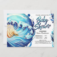 Baby shower des vagues côtières marécageuses
