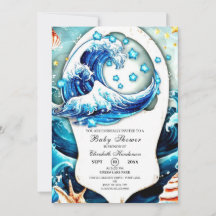 Baby shower des vagues océaniques enchantées