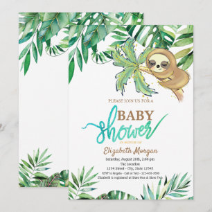 Invitation Baby shower d'été pour couchage d'aquarelle