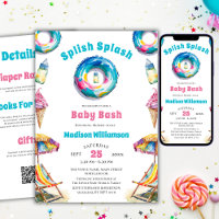 Baby shower d'été Splish Splash Baby Bash Code QR