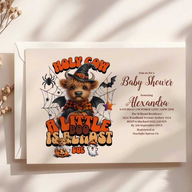 Invitation Baby shower d'Halloween de la Petite Vache Sainte (Créateur téléchargé)