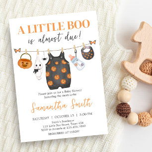 Invitation Baby shower d'Halloween du petit Citrouille Boo