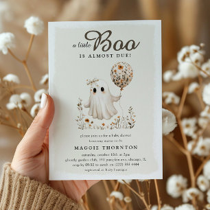 Invitation Baby shower d'Halloween floral Boho Fall Ghost