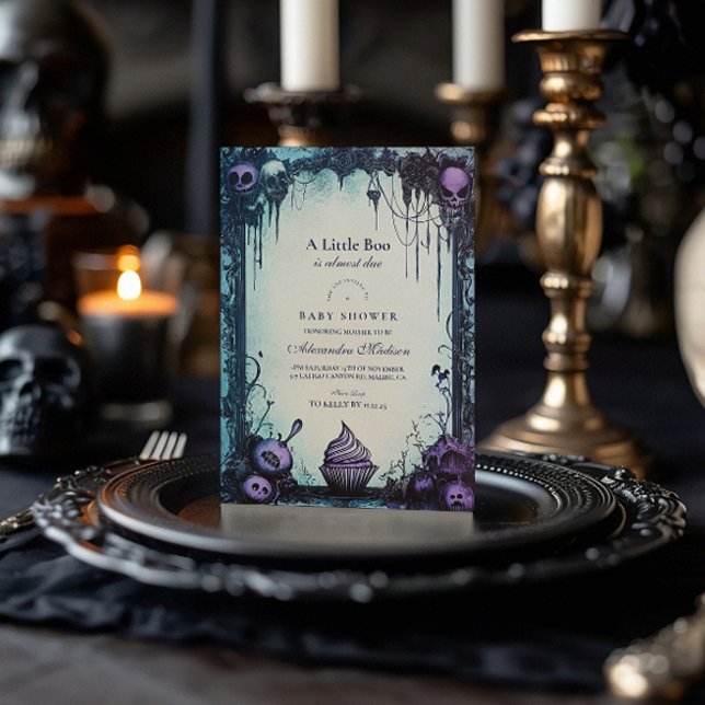 Invitation Baby shower d'Halloween gothique (Créateur téléchargé)