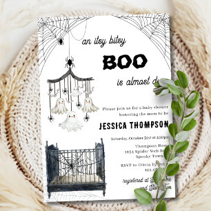 Invitation Baby shower d'Halloween Little Boo Itsy Bitsy Spid