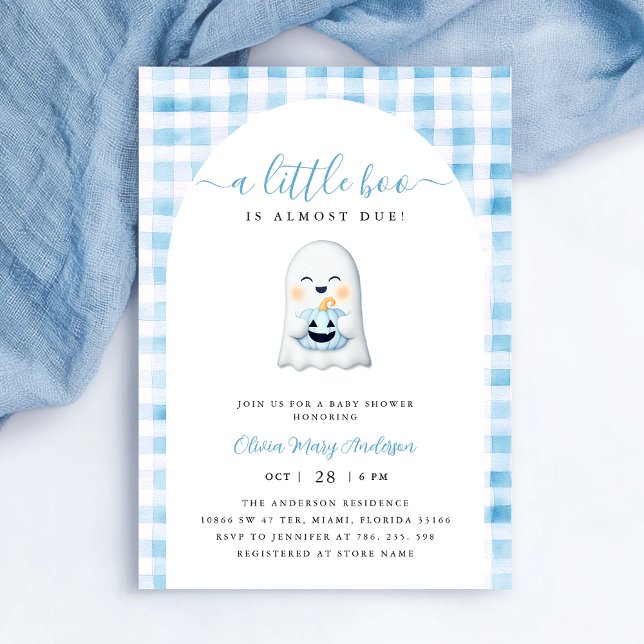 Invitation Baby shower d'Halloween Little Ghost (Créateur téléchargé)