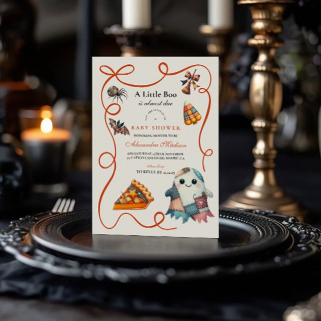 Invitation Baby shower d'Halloween Patchwork (Créateur téléchargé)