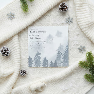 Invitation baby shower d'hiver