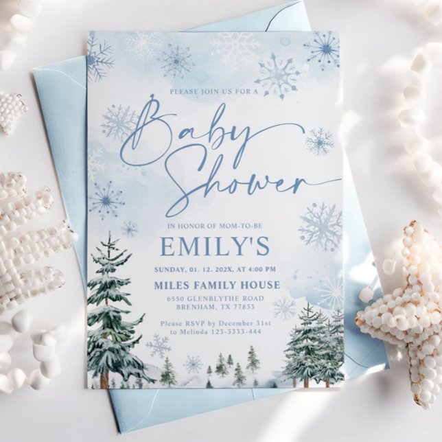 Invitation Baby shower d'hiver (Créateur téléchargé)