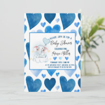 Baby shower d'hiver Blue Hearts