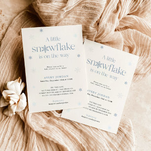 Invitation Baby shower d'hiver de Boho   Snowflake Wonderland