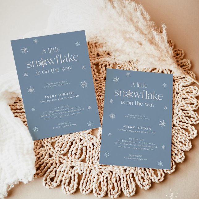 Invitation Baby shower d'hiver de Boho | Snowflake Wonderland (Créateur téléchargé)