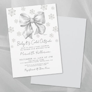 Invitation Baby shower d'hiver de Bow