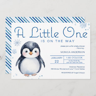 Invitation Baby shower d'hiver de Penguin