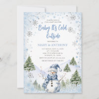 Baby shower d'hiver des chutes de neige