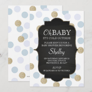 Invitation Baby shower d'hiver garçon