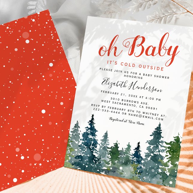 Invitation Baby shower d'hiver Noël (Créateur téléchargé)