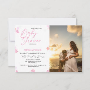Invitation Baby shower d'hiver pour bébé Snowflake