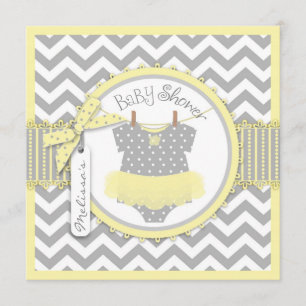 Invitation Baby shower d'impression de Chevron de tutu de