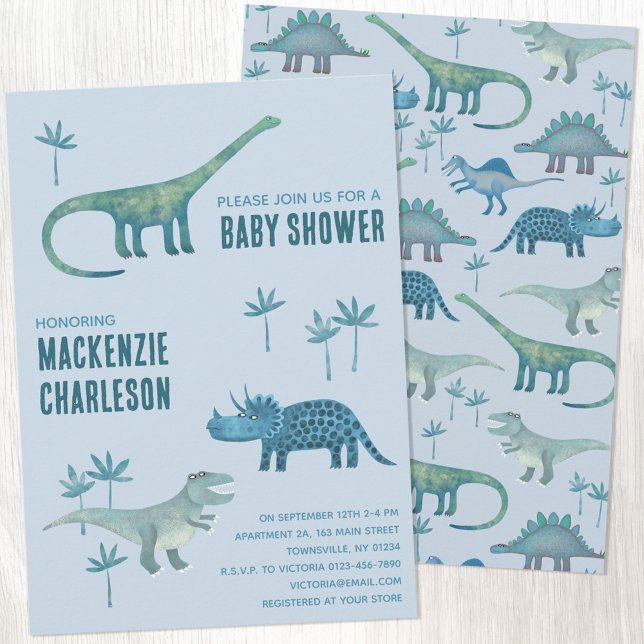 Invitation Baby shower Dinosaur (Créateur téléchargé)