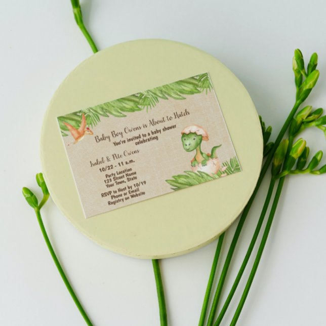 Invitation Baby shower Dinosaur (Créateur téléchargé)