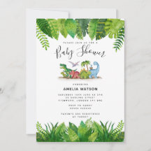 Invitation Baby shower Dinosaur