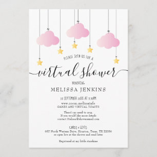 Invitation Baby shower d'interurbain virtuel en ligne par cou